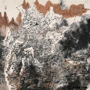 石鼎山水作品