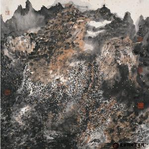 石鼎山水作品