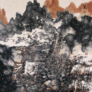 石鼎山水作品