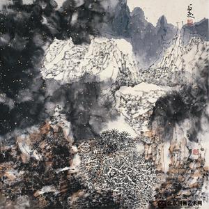 石鼎山水作品