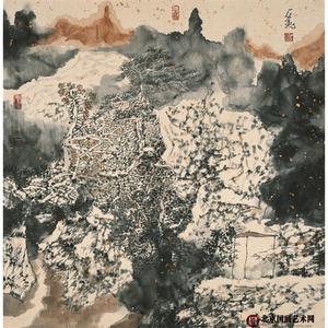石鼎山水作品