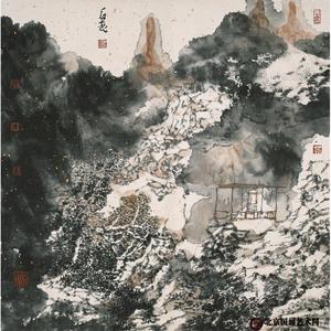石鼎山水作品