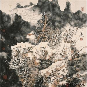 石鼎山水作品