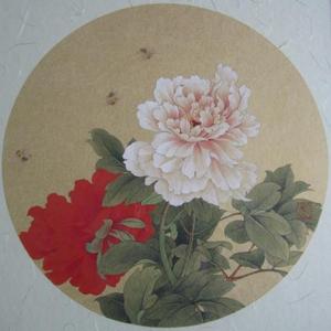 鲍虎 牡丹图