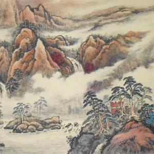 松壑鳴泉圖