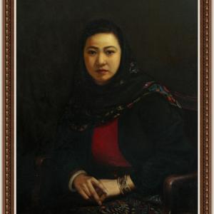 围头巾的女人