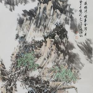 溪桥淡烟