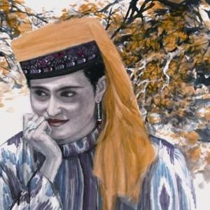 胡杨树下