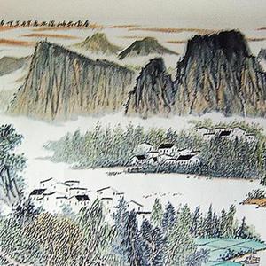 春雲出岫溪水秀
