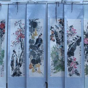 花鸟条屏