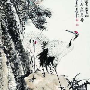 《千年丹鹤舞苍松》