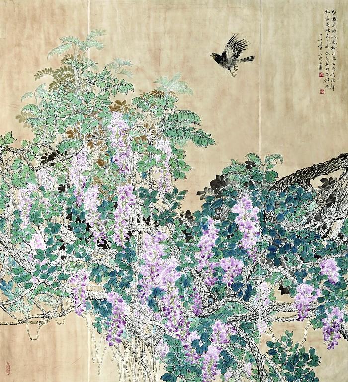 紫藤花开千万展