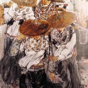 安奇国画人物作品《惠风》