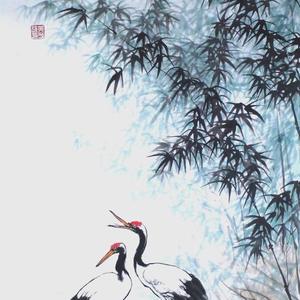 秀竹仙鹤