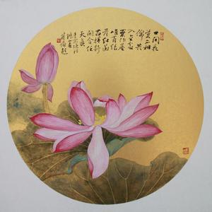 荷花团扇之二