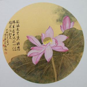 荷花团扇之四