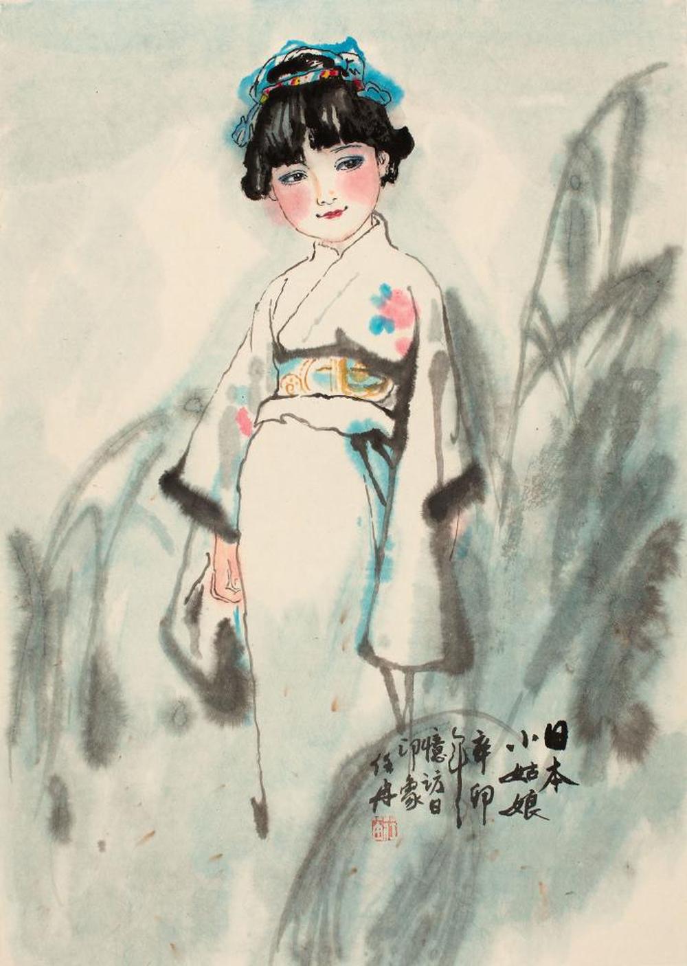 任冉作品欣赏:日本小姑娘