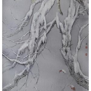 独上枝头听雪声