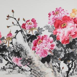 写意牡丹作品《醉春》