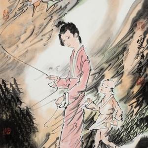 《母子戏鸢图》 系列之二