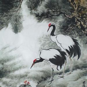 松灵鹤寿图
