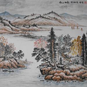 秋江帆影