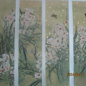 安琳【花卉四条屏】