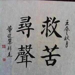 董建军书法 匾额 救苦寻声