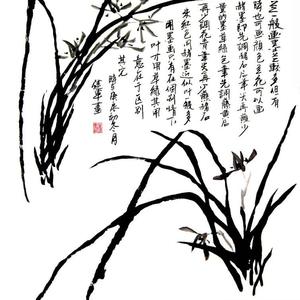 董建军字画兰花