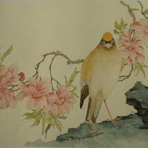 仿任熏工笔花鸟册页》三，