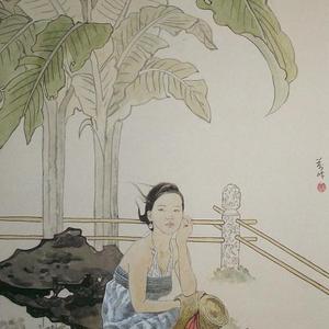 蕉叶繁枝独相思，风回太湖待君赏