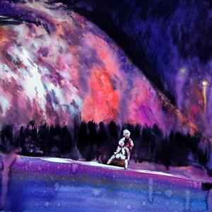 雪原黄昏