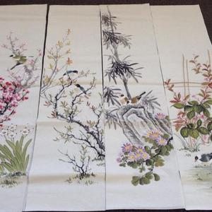 东竹春梅四条屏
