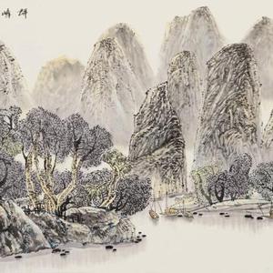 奇峰竞秀图