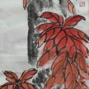 老少年鹌鹑图