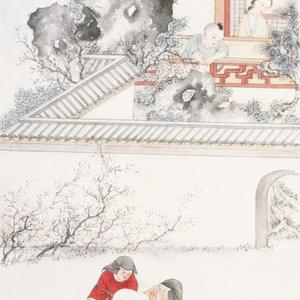 祥阁瑞雪图