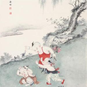 戏蟾图