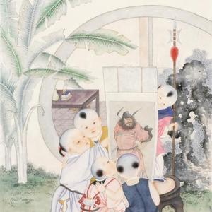 蕉荫赏魁图