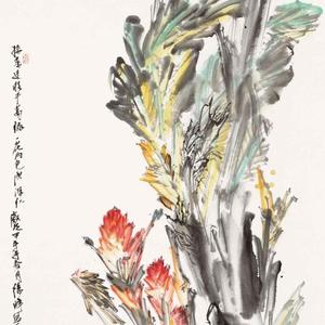 接叶连枝千万绿一花两色浅深红