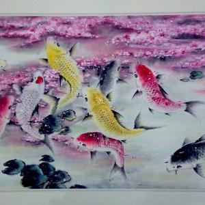 九鲤呈祥锦上添花