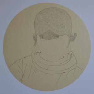 写生人物31cmX31cm