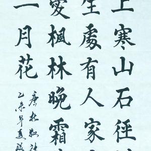 段宁笔笔楷书山行