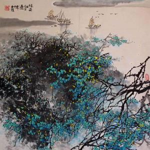 绿染江边