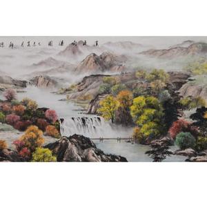 溪山响瀑图