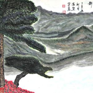 陈坚国画:峡江云影。