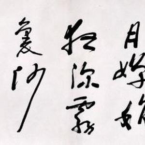 陈坚书法：自作诗：梅林月。