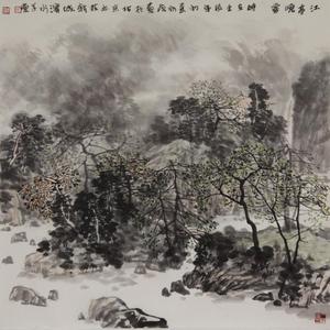 江亭晓雾