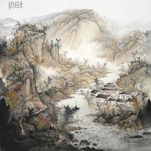 一弯秋水抱村回