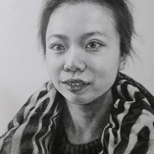 素描肖像 女头像