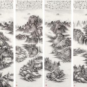 山水有清音四条屏、2015年作品